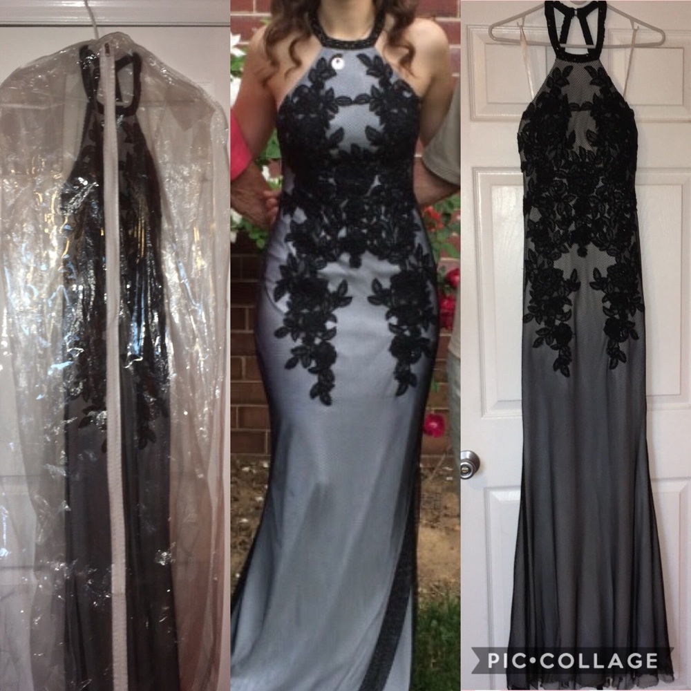 SILVER PROM DRESS